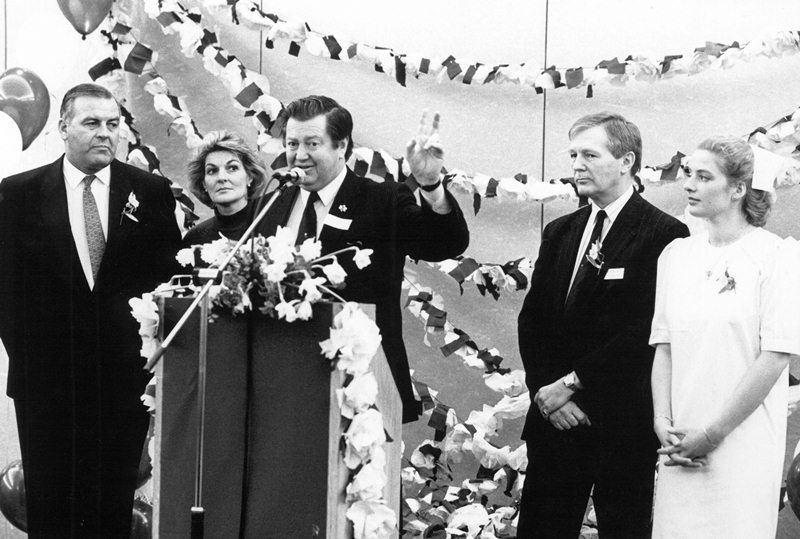 Charles Cully and Canadian Ambassador Michael Wadsworth 1991