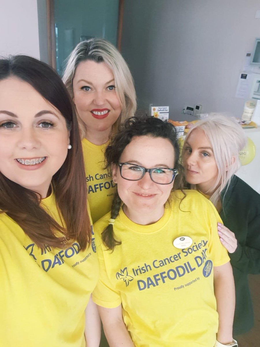 Employees at a Daffodil Day coffee morning