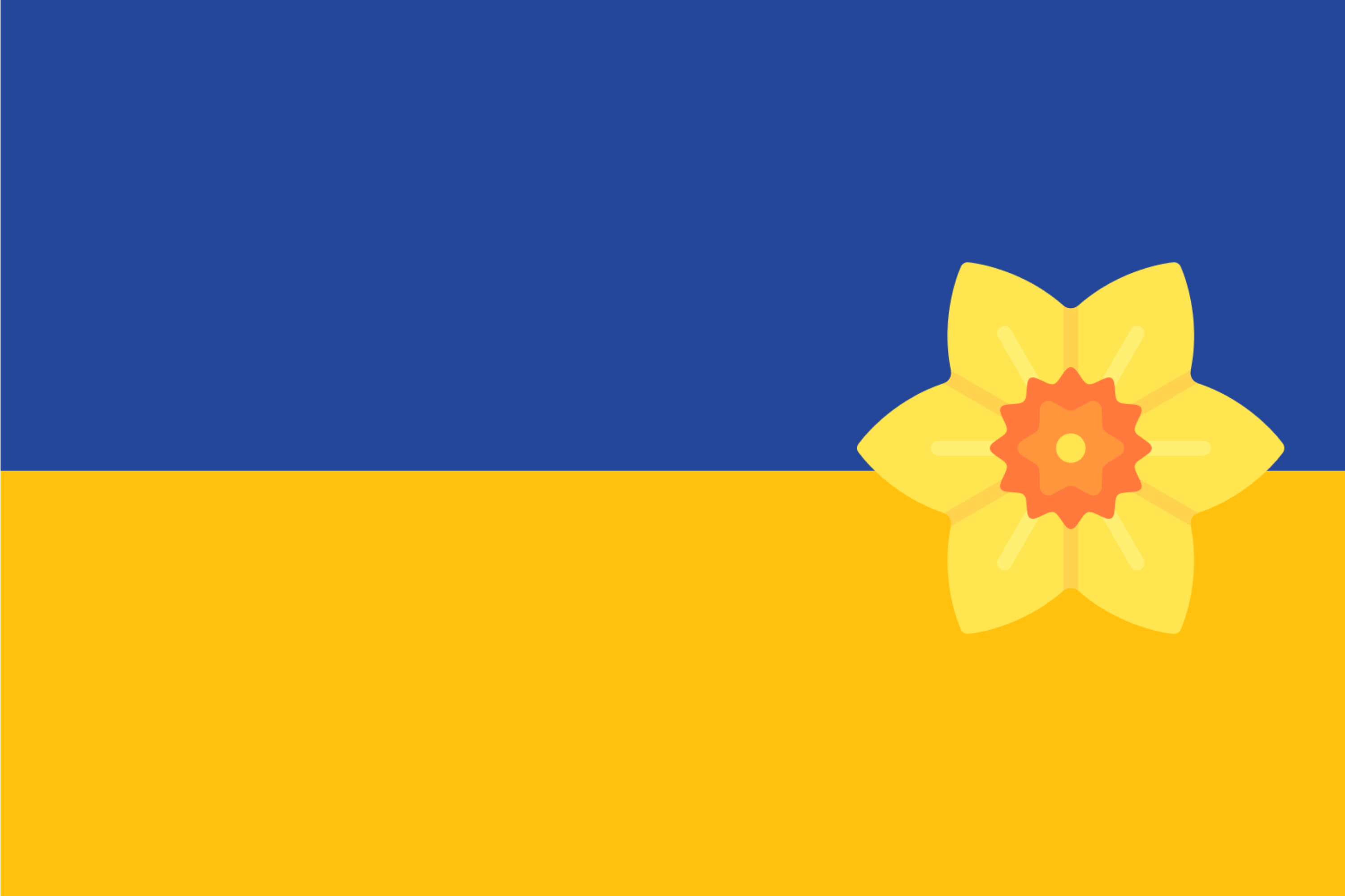 Ukraine colours with daffodil