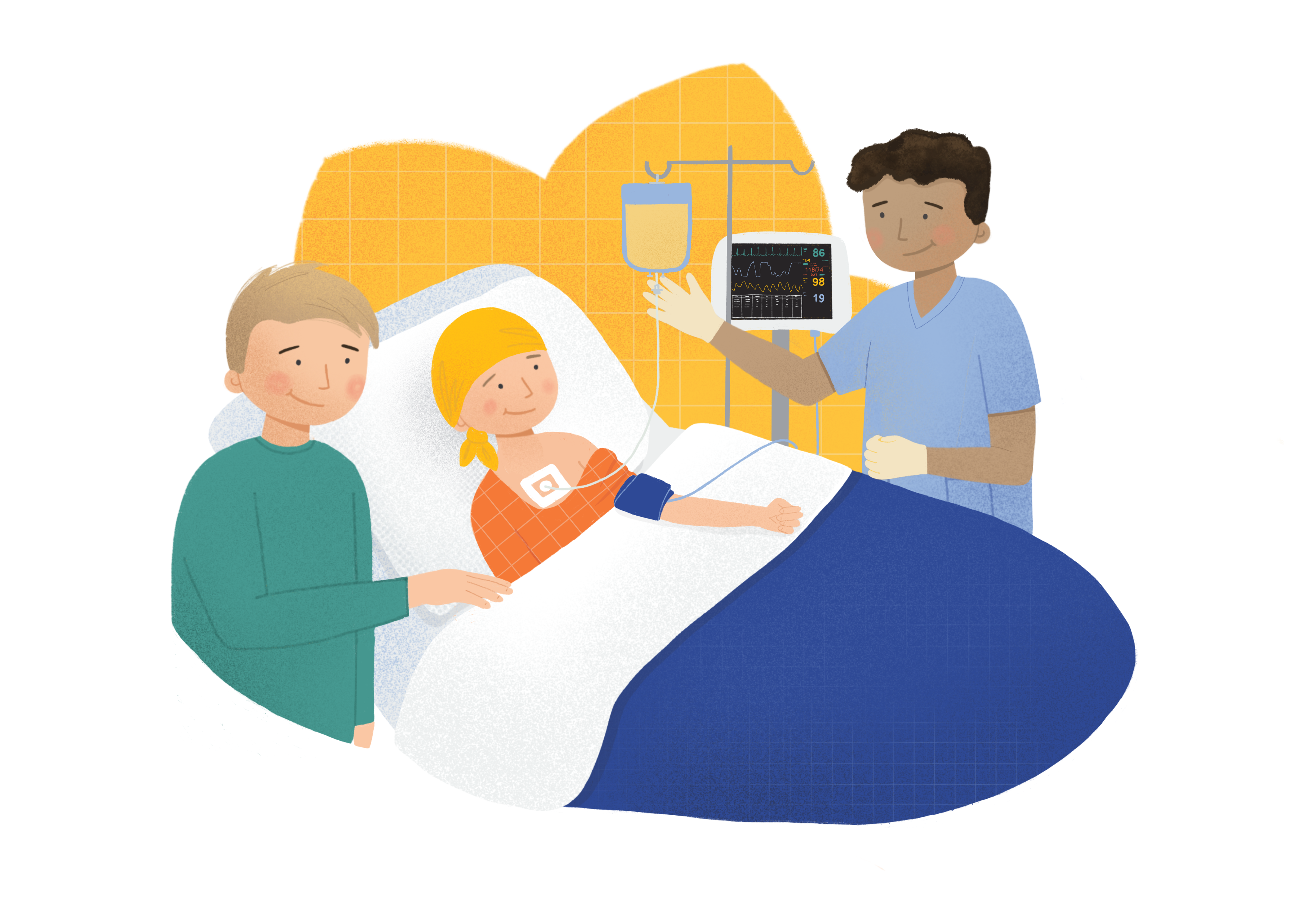 Child having a stem cell transplant