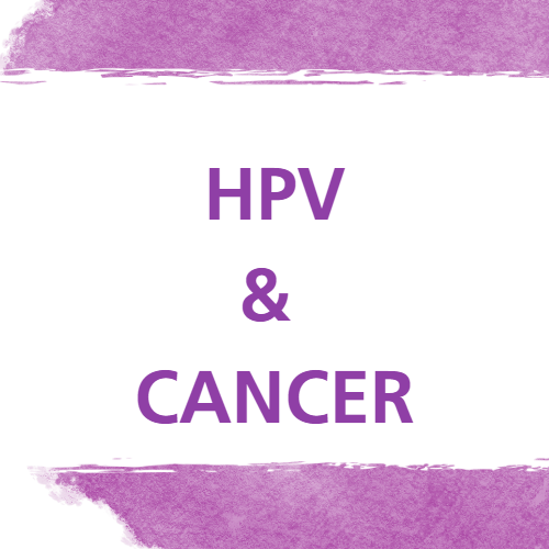 HPV and cancer purple logo