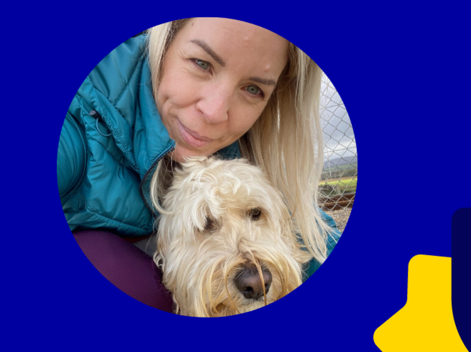 Robyn Finucane with her dog