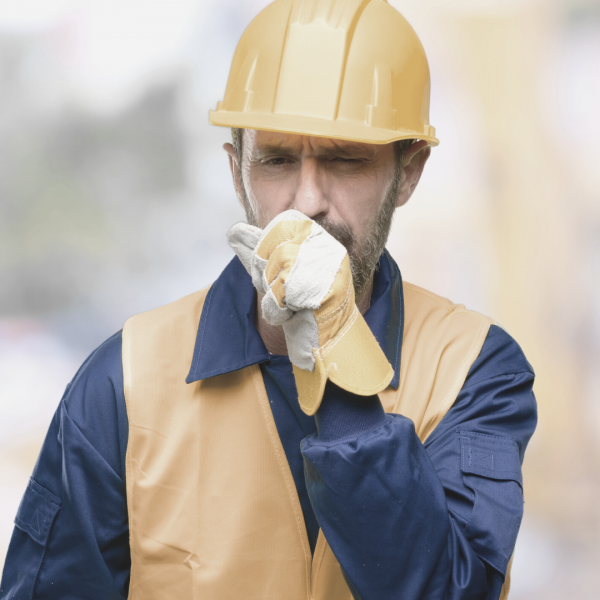 builder coughing
