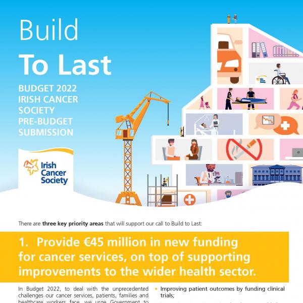 Real Cost Of Childhood Cancer and Prebudget 2022 onepager