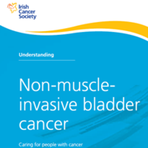 Blue cover of the non-muscle invasive bladder cancer booklet
