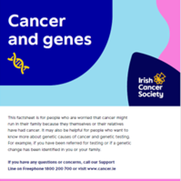 Cover of the cancer and genes factsheet