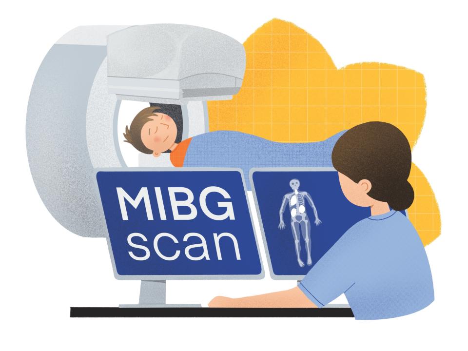 Boy going into a scanner
