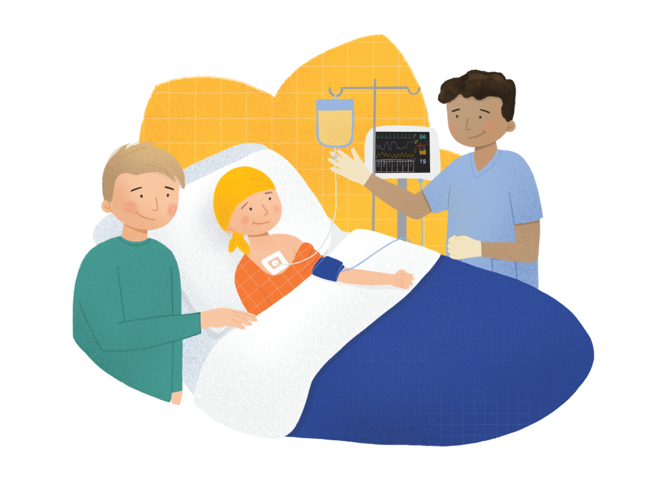 Child having a stem cell transplant