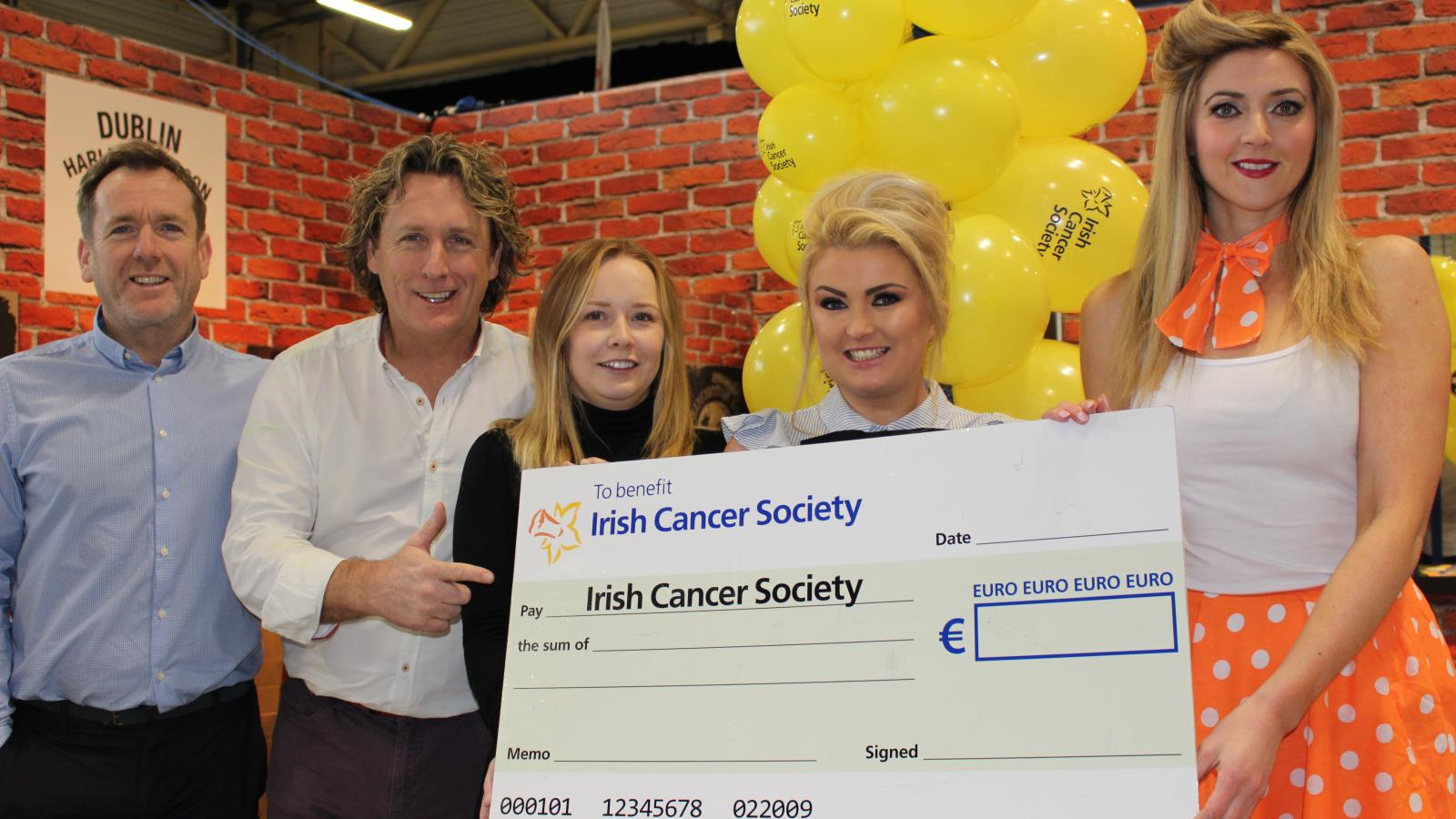Grafton Barber employees fundraising for the Irish Cancer Society