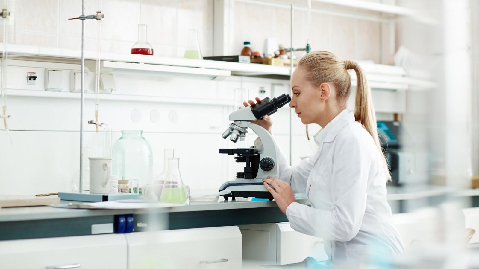 Researcher in lab