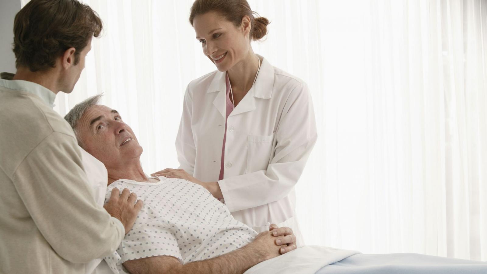 Man in hospital