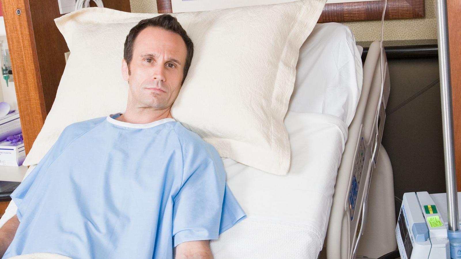 Man in hospital