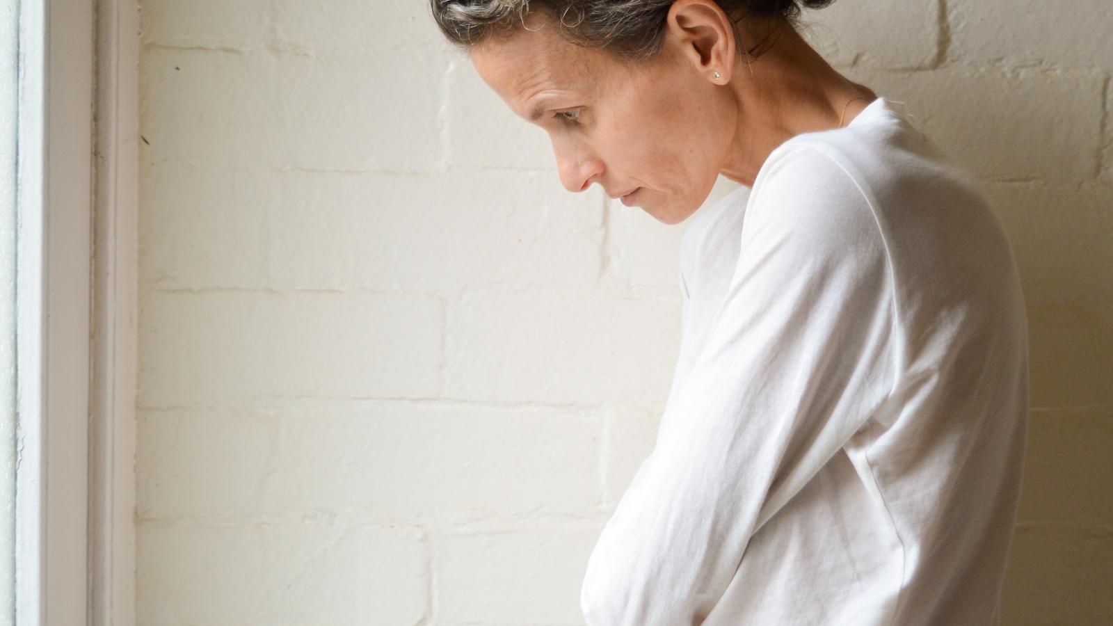 older woman worried depressed